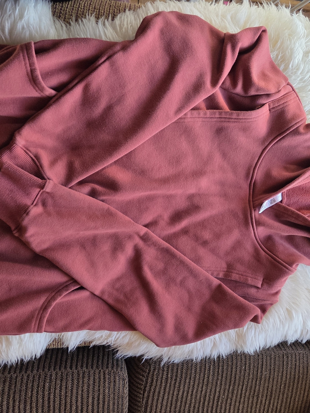 Latched Mama Heavy Nursing Hoodie Sweatshirt in Rust